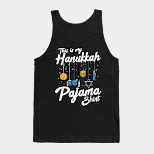 Hanukkah Pajama Dreidel Toy Boys Girls Jewish Christmas Tank Top